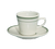Yanco GB-2 6.13" W American White Ceramic Round Green Band Saucer