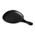 Yanco MO-810BK 12" L x 8" W x 1" H Black Matte Finish Melamine Organic Shape Moderne Pan Plate with Handle