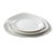 Yanco MD-612 12" L x 12" W White Melamine Round in Triangular Milando Plate