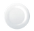 Yanco MS-006WT 6.5" Dia. White Melamine Round Wide Rim Milestone Plate