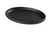 Yanco NB-208 8.12" W Black Porcelain Oval Noble Black Plate