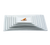 Yanco ML-218 18" W Super White Porcelain Rectangular Main Land Plate