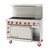 American Range ARGF-36G-2B-126L-SBR 48" W Stainless Steel 2 Open Burners with 36" Griddle and Standard Oven Natural Gas Green Flame Range - 155,000 BTU