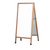 AARCO LA5 30" W x 68" H Cherry Lacquer Finish Markerboard Wood Sidewalk Markerboard