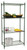 Omcan USA 45170 36" W Green Epoxy Finish 4 Wire Shelves and Posts Shelving Unit