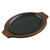 Lodge LOSH3 10" W x 7.5" D Cast Iron Oval Serving Griddle (6 Each per Case)