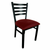 Omcan USA 47594+69746 Black Metal Frame Burgundy Upholstered Vinyl Seat Side Chair