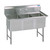 BK Resources BKS-3-15-14S 50" W x 20.81" D 18 Ga. Stainless Steel Base 3 Compartments Sink without Drainboard