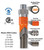 BK Resources BKG-GHC-5060-QD-PT 60" W x 0.5" Inside Dia. Gas Hose Quick Disconnect Connection Kit