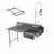 BK Resources BKSDT-60-L-P2-G Galvanized 18 Gauge Straight Soiled Dishtable