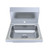 BK Resources BKHS-D-1410-1 17" W Stainless Steel Wall Mount Single Deck Mount Faucet Hole Hand Sink