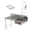 BK Resources BKSDT-60-L-SS-P2-G Stainless Steel 18 Gauge Straight Soiled Dishtable