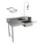 BK Resources BKSDT-60-L-SS-P2-G Stainless Steel 18 Gauge Straight Soiled Dishtable