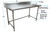 BK Resources SVTR5OB-6030 60" W x 30" D Stainless Steel Top and Base with 5" Backsplash Work Table