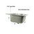 BK Resources DDI-1614824 19 "W x 19" D x 8" H Stainless Steel One Compartment Drop-In Sink