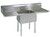 BK Resources BKS-1-1620-12-18T 52" W x 25.81" D 18 Ga. Stainless Steel 1 Compartment Sink