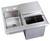 BK Resources BK-DIBHL-2118 21" W x 18" D Stainless Steel Drop-In Ice Bin with Sink