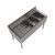BK Resources UB4-21-348LS 48" W x 21.25" D x 32.5" H Stainless Steel Three Compartment Underbar Sink