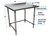 BK Resources SVTROB-4830 48" W x 30" D Stainless Steel Top and Base with 1.5" Backsplash Work Table