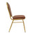 Lukso QINBANQUETC Brown Vinyl Iron Frame Seat and Backrest Banquet Chair