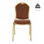 Lukso QINBANQUETC Brown Vinyl Iron Frame Seat and Backrest Banquet Chair