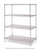 Metro N436BR 36" W x 21" D Zinc 4 Wire Shelves Super Erecta Starter Shelving Unit