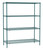 Metro EZ2460NK3-4 60" W x 24" D Green Epoxy Coated 4 Wire Shelves Super Erecta Convenience Pak Shelving Unit