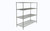 Metro N566C 60" W x 24" D Chrome 4 Wire Shelves Super Erecta Starter Shelving Unit