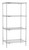 Metro EZ2436NC-4 36" W x 24" D Chrome 4 Wire Shelves Super Erecta Convenience Pak Shelving Unit