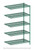 Metro AN576K3 72" W x 24" D Zinc 4 Wire Shelves Super Erecta Add-On Unit Shelving Unit
