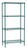 Metro EZ1836NK3-4 36" W x 18" D Green Epoxy Coated 4 Wire Shelves Super Erecta Convenience Pak Shelving Unit