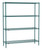 Metro EZ1860NK3-4 60" W x 18" D Green Epoxy Coated 4 Wire Shelves Super Erecta Convenience Pak Shelving Unit