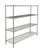 Metro N376BR 72" W x 18" D Zinc 4 Wire Shelves Super Erecta Starter Shelving Unit