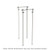 Metro MQTTA21 21" W MetroMax Q Top-Track Stationary Intermediate Unit Kit