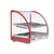 Skyfood FWD2-18R 18.5" W Red Stainless Steel Base Curved Glass Food Warmer Display Case - 120 Volts
