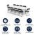 Flash Furniture RB-3096F-10-LEL3-BK-GG 96" W Plastic Laminated Top Bi-Fold Folding Table and Folding Chairs Set