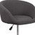 Flash Furniture CH-TC3-1066L-BKFAB-GG 17.75" Dia. Chrome Base Charcoal Fabric Adjustable Height Swivel Bar Stool