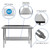 Flash Furniture NH-WT-2448BSP-GG 24" x 48" Prep and Work Table