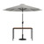 Flash Furniture XU-DG-UH3048-UB19BGY-GG 48" W x 30" D Rectangular with Gray Umbrella Patio Dining Table Set