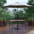 Flash Furniture XU-DG-UH3048-UB19BGY-GG 48" W x 30" D Rectangular with Gray Umbrella Patio Dining Table Set