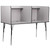 Flash Furniture MT-M6222-DBLSC-GRY-GG 70" W Nebula Gray Height Adjustable Double Study Carrel with Top Shelf