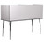 Flash Furniture MT-M6222-DBLSC-GRY-GG 70" W Nebula Gray Height Adjustable Double Study Carrel with Top Shelf