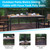 Flash Furniture XU-DG-UH3048-UB19BNV-GG 48" W x 30" D Rectangular with Navy Umbrella Patio Dining Table Set