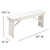 Flash Furniture XA-FARM-7-WH-GG Solid Pine Rectangular Antique Rustic White Plank Top Wood Base Hercules Series Folding Farm Table Set