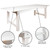 Flash Furniture XA-F-108X40-WH-GG 108" W Antique White Plywood Top Hercules Series Folding Rustic Farm Table
