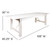 Flash Furniture XA-F-108X40-WH-GG 108" W Antique White Plywood Top Hercules Series Folding Rustic Farm Table