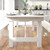 Flash Furniture XA-F-108X40-WH-GG 108" W Antique White Plywood Top Hercules Series Folding Rustic Farm Table