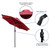 Flash Furniture XU-DG-UH3048-UB19BRD-GG 48" W x 30" D Rectangular with Red Umbrella Patio Dining Table Set