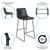Flash Furniture 2-ET-ER18345-30-GY-GG 300 Lbs. Gray LeatherSoft Seat and Back Bar Stool
