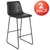 Flash Furniture 2-ET-ER18345-30-GY-GG 300 Lbs. Gray LeatherSoft Seat and Back Bar Stool